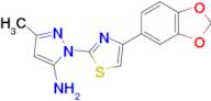 1-(4-(Benzo[d][1,3]dioxol-5-yl)thiazol-2-yl)-3-methyl-1h-pyrazol-5-amine