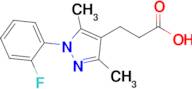 3-(1-(2-Fluorophenyl)-3,5-dimethyl-1h-pyrazol-4-yl)propanoic acid