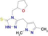 3-[(1,3-dimethyl-1H-pyrazol-5-yl)methyl]-4-[(oxolan-2-yl)methyl]-4,5-dihydro-1H-1,2,4-triazole-5-thione