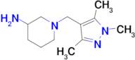 1-((1,3,5-Trimethyl-1h-pyrazol-4-yl)methyl)piperidin-3-amine