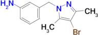 3-((4-Bromo-3,5-dimethyl-1h-pyrazol-1-yl)methyl)aniline