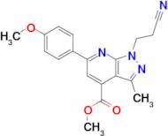 Methyl 1-(2-cyanoethyl)-6-(4-methoxyphenyl)-3-methyl-1h-pyrazolo[3,4-b]pyridine-4-carboxylate