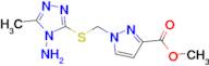 Methyl 1-(((4-amino-5-methyl-4h-1,2,4-triazol-3-yl)thio)methyl)-1h-pyrazole-3-carboxylate