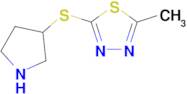 2-Methyl-5-(pyrrolidin-3-ylthio)-1,3,4-thiadiazole