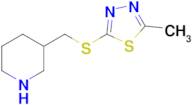 2-Methyl-5-((piperidin-3-ylmethyl)thio)-1,3,4-thiadiazole