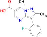 3-(2-Fluorophenyl)-2,7-dimethylpyrazolo[1,5-a]pyrimidine-6-carboxylic acid