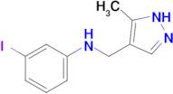 3-iodo-N-[(5-methyl-1H-pyrazol-4-yl)methyl]aniline