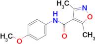 n-(4-Methoxyphenyl)-3,5-dimethylisoxazole-4-carboxamide