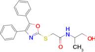 2-((4,5-Diphenyloxazol-2-yl)thio)-N-(1-hydroxypropan-2-yl)acetamide