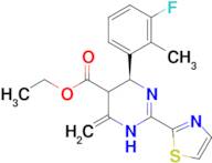 ethyl (4S)-4-(3-fluoro-2-methylphenyl)-6-methylidene-2-(1,3-thiazol-2-yl)-1,4,5,6-tetrahydropyri...