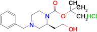 tert-Butyl (S)-4-benzyl-2-(2-hydroxyethyl)piperazine-1-carboxylate hydrochloride