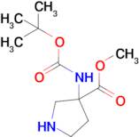 Methyl 3-((tert-butoxycarbonyl)amino)pyrrolidine-3-carboxylate
