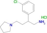 2-(3-Chlorophenyl)-4-(pyrrolidin-1-yl)butan-1-aminehydrochloride