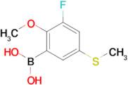 (3-Fluoro-2-methoxy-5-(methylthio)phenyl)boronic acid