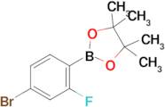 2-(4-Bromo-2-fluorophenyl)-4,4,5,5-tetramethyl-1,3,2-dioxaborolane