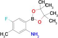 4-Fluoro-5-methyl-2-(4,4,5,5-tetramethyl-1,3,2-dioxaborolan-2-yl)aniline