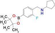 N-(2-Fluoro-4-(4,4,5,5-tetramethyl-1,3,2-dioxaborolan-2-yl)benzyl)cyclopentanamine