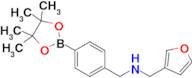 1-(Furan-3-yl)-N-(4-(4,4,5,5-tetramethyl-1,3,2-dioxaborolan-2-yl)benzyl)methanamine