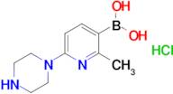 [2-Methyl-6-(piperazin-1-yl)pyridin-3-yl]boronic acid hydrochloride