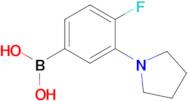 [4-Fluoro-3-(pyrrolidin-1-yl)phenyl]boronic acid