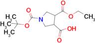 1-(tert-Butoxycarbonyl)-4-(ethoxycarbonyl)pyrrolidine-3-carboxylic acid