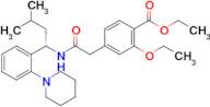(S)-Ethyl 2-ethoxy-4-(2-((3-methyl-1-(2-(piperidin-1-yl)phenyl)butyl)amino)-2-oxoethyl)benzoate