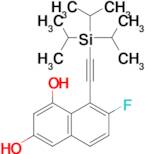 7-Fluoro-8-((triisopropylsilyl)ethynyl)naphthalene-1,3-diol