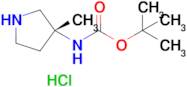 tert-Butyl (R)-(3-methylpyrrolidin-3-yl)carbamate hydrochloride