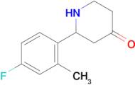 2-(4-Fluoro-2-methylphenyl)piperidin-4-one