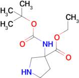 Ethyl 3-((tert-butoxycarbonyl)amino)pyrrolidine-3-carboxylate