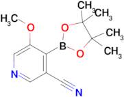 5-Methoxy-4-(4,4,5,5-tetramethyl-1,3,2-dioxaborolan-2-yl)nicotinonitrile