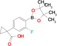 1-(3-Fluoro-4-(4,4,5,5-tetramethyl-1,3,2-dioxaborolan-2-yl)phenyl)cyclopropane-1-carboxylic acid