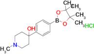 1-Methyl-4-(4-(4,4,5,5-tetramethyl-1,3,2-dioxaborolan-2-yl)phenyl)piperidin-4-ol hydrochloride