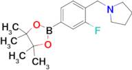 1-(2-Fluoro-4-(4,4,5,5-tetramethyl-1,3,2-dioxaborolan-2-yl)benzyl)pyrrolidine