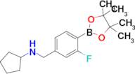 N-(3-Fluoro-4-(4,4,5,5-tetramethyl-1,3,2-dioxaborolan-2-yl)benzyl)cyclopentanamine