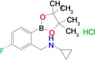 N-(5-Fluoro-2-(4,4,5,5-tetramethyl-1,3,2-dioxaborolan-2-yl)benzyl)cyclopropanamine hydrochloride