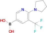 [6-(Pyrrolidin-1-yl)-5-(trifluoromethyl)pyridin-3-yl]boronic acid