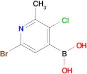 6-Bromo-3-chloro-2-methylpyridine-4-boronic acid