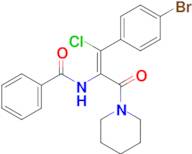 (Z)-N-(1-(4-Bromophenyl)-1-chloro-3-oxo-3-(piperidin-1-yl)prop-1-en-2-yl)benzamide