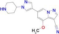 4-Methoxy-6-(1-(piperidin-4-yl)-1H-pyrazol-4-yl)pyrazolo[1,5-a]pyridine-3-carbonitrile