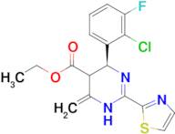 ethyl (4S)-4-(2-chloro-3-fluorophenyl)-6-methylidene-2-(1,3-thiazol-2-yl)-1,4,5,6-tetrahydropyrimi…