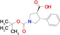 (3S,4R)-1-(tert-Butoxycarbonyl)-4-phenylpyrrolidine-3-carboxylic acid