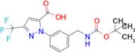 1-(3-(((Tert-butoxycarbonyl)amino)methyl)phenyl)-3-(trifluoromethyl)-1H-pyrazole-5-carboxylic acid