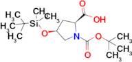 (2S,4S)-1-(Tert-butoxycarbonyl)-4-((tert-butyldimethylsilyl)oxy)pyrrolidine-2-carboxylic acid