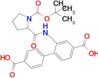 2-(1-(Tert-butoxycarbonyl)pyrrolidine-2-carboxamido)-[1,1'-biphenyl]-4,4'-dicarboxylic acid