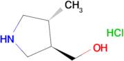 ((3R,4R)-4-Methylpyrrolidin-3-yl)methanolhydrochloride