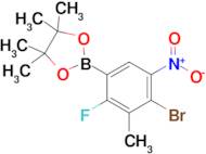 2-(4-Bromo-2-fluoro-3-methyl-5-nitrophenyl)-4,4,5,5-tetramethyl-1,3,2-dioxaborolane