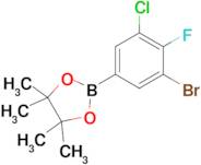 2-(3-Bromo-5-chloro-4-fluorophenyl)-4,4,5,5-tetramethyl-1,3,2-dioxaborolane