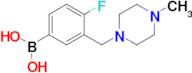 {4-Fluoro-3-[(4-methylpiperazin-1-yl)methyl]phenyl}boronic acid