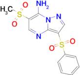 6-(Methylsulfonyl)-3-(phenylsulfonyl)pyrazolo[1,5-a]pyrimidin-7-amine